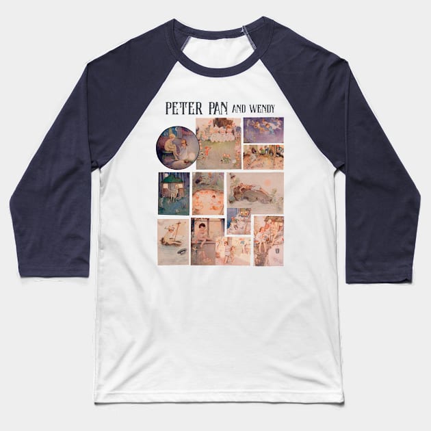 Peter Pan, Neverland Wendy Darling - Captain Hook, Tinker Baseball T-Shirt by OutfittersAve